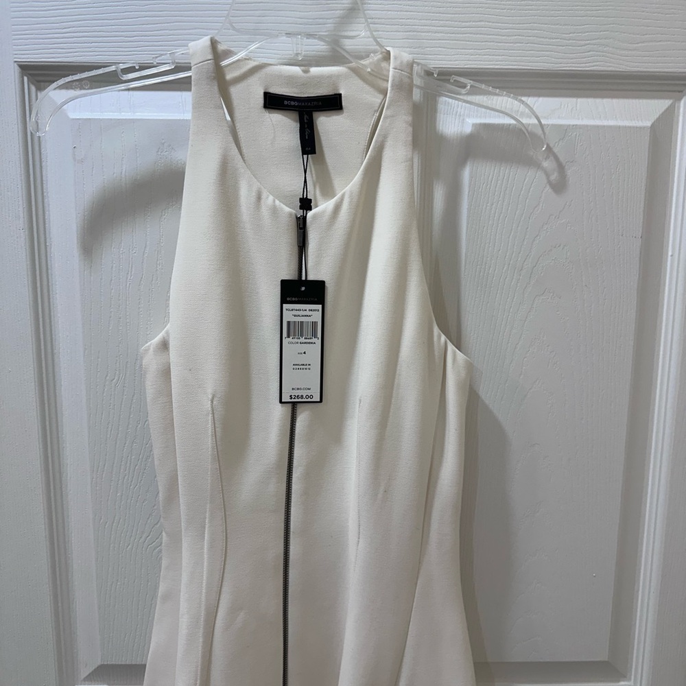 BCBG White Sleeveless Dress